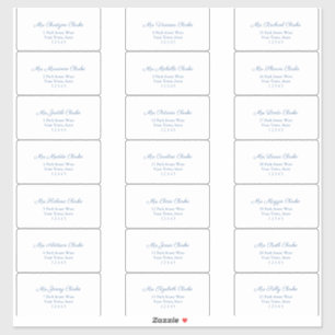 Classic Chic Dark Blue Text Guest Address Labels