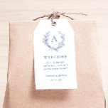 Classic Chinoiserie Blue Monogram Wedding Welcome Geschenkanhänger<br><div class="desc">Klassische Chinoiserie Blue Monogram Wedding Welcome Gift Tags</div>