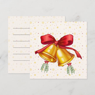 Classic Christmas Bells Holiday Card