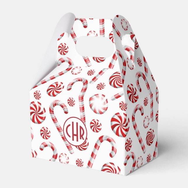 Classic Christmas Candy Cane Geschenkschachtel (Vorderseite)