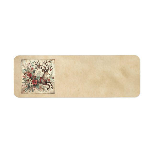 Classic Christmas Deer Address Labels (Vorne)