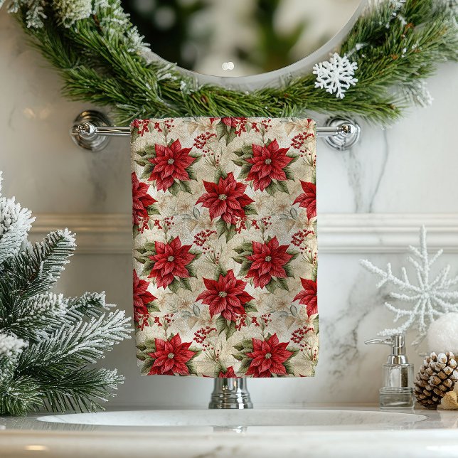Classic Christmas Flowers Tablecloth Cozy Style (Classic Christmas Flowers Tablecloth Cozy Style)
