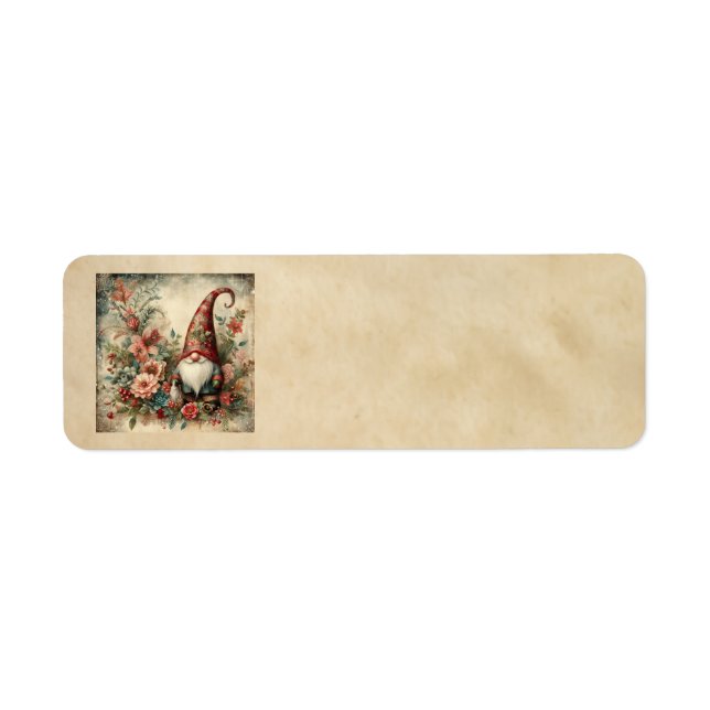 Classic Christmas Gnome Address Labels (Vorne)