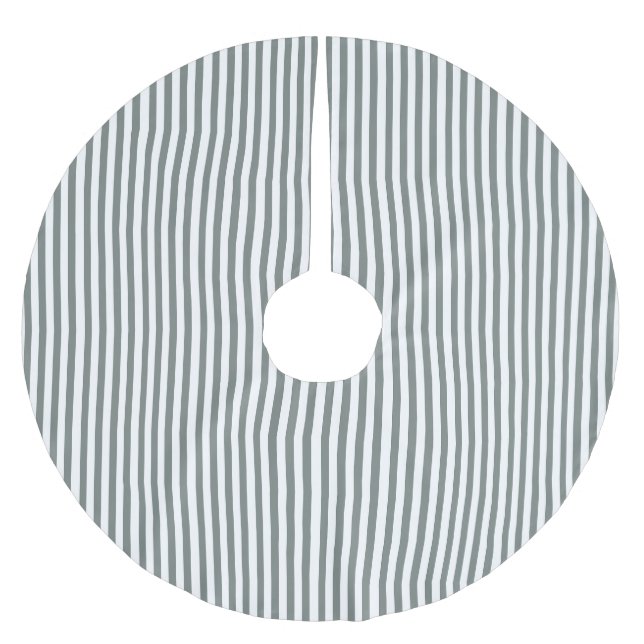 Classic Christmas Green Stripe Tree Skirt Polyester Weihnachtsbaumdecke (Vorderseite)