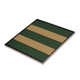 Classic Christmas Green und Gold Streifen Fliese