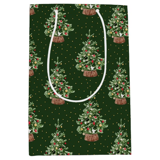 Classic Christmas Pattern Mittlere Geschenktüte (Vorderseite)