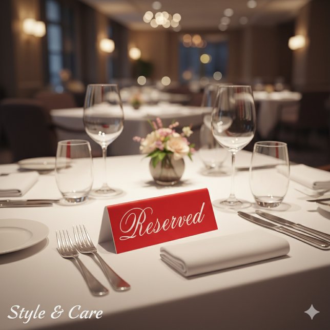 Classic Christmas Red Reserved Party Table Sign Tischaufsteller (Classic Christmas Red Reserved Party Table Sign)