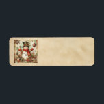 Classic Christmas Snowman Address Labels<br><div class="desc">Klassische Weihnachtsanschriften</div>