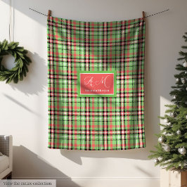 Classic Christmas Tartan Blanket Holiday Throw Fleecedecke