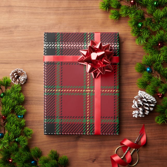Classic Christmas Tartan Kariert Geschenkpapier (Feiertagsgeschenk)