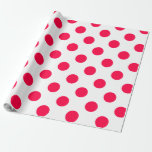 Classic Christmas Template Red Polka Dots White Geschenkpapier<br><div class="desc">Klassisches Weihnachtsgeschenk Red Polka Dots Weiß Vintage Elegant Matte Wrapping Papier.</div>