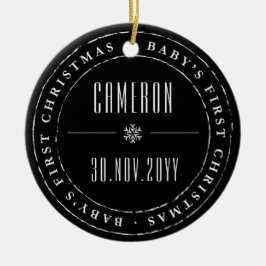 Classic Circle Siegel Baby's First Christmas Keramik Ornament