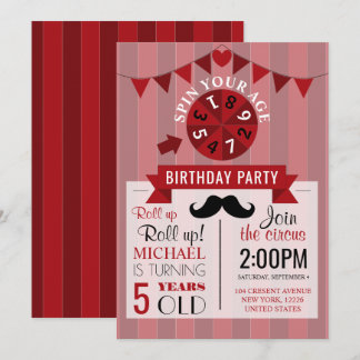 Classic Circus Poster Children's Birthday Party Einladung