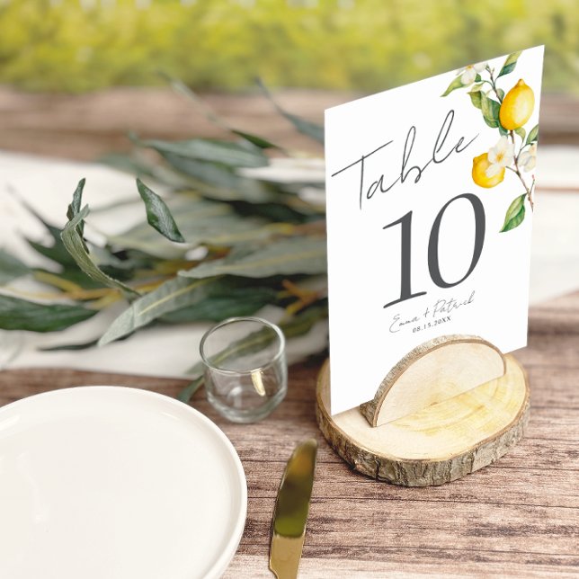 Classic Citrus Lemon Summer Tischnummer (Von Creator hochgeladen)