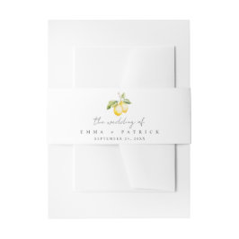 Classic Citrus Lemon Summer Wedding Einladungsbanderole