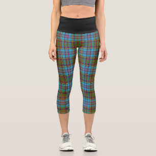 Classic Clan Anderson Tartan Kariert Capri Leggings