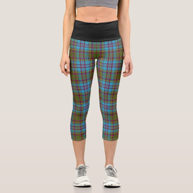 Classic Clan Anderson Tartan Kariert Capri Leggings (Vorderseite)