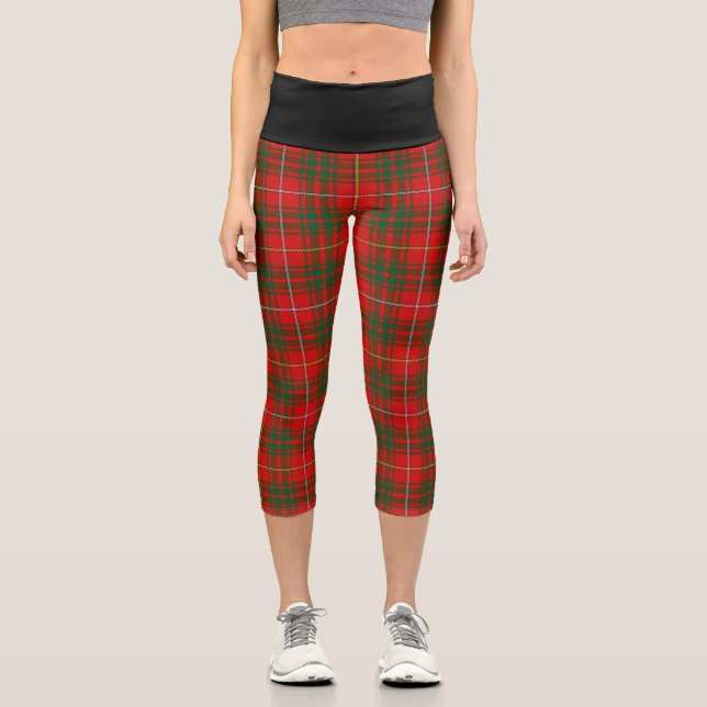 Classic Clan Bruce Tartan Kariert Capri Leggings (Vorderseite)
