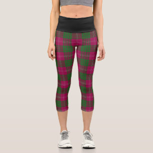 Classic Clan Crawford Tartan Kariert Capri Leggings