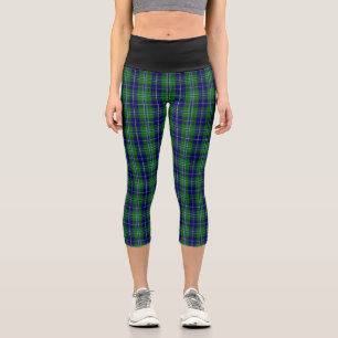 Classic Clan Douglas Tartan Kariert Capri Leggings