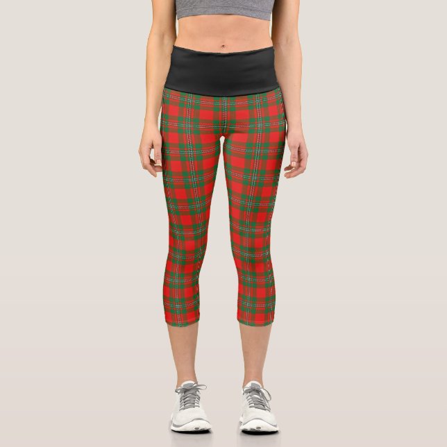 Classic Clan Gregor MacGregor Tartan Kariert Capri Leggings (Vorderseite)