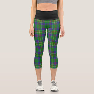 Classic Clan Hunter Tartan Kariert Capri Leggings