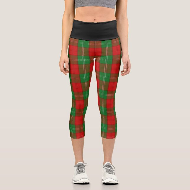 Classic Clan Lennox Tartan Kariert Capri Leggings (Vorderseite)