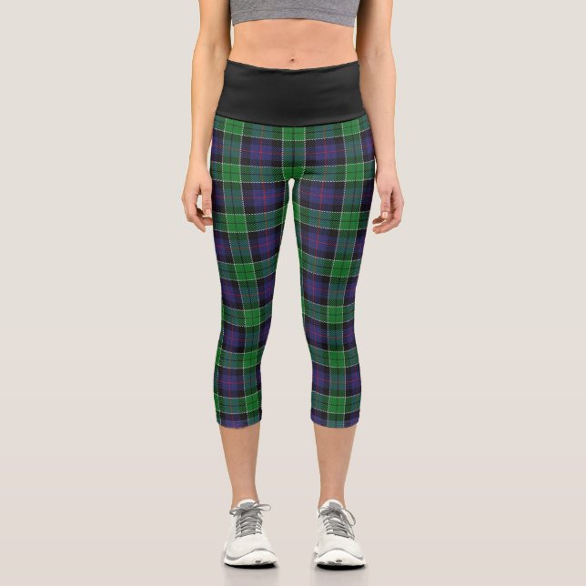 Classic Clan Leslie Jagd Tartan Kariert Capri Leggings (Vorderseite)