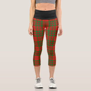 Classic Clan Livingstone Tartan Kariert Capri Leggings