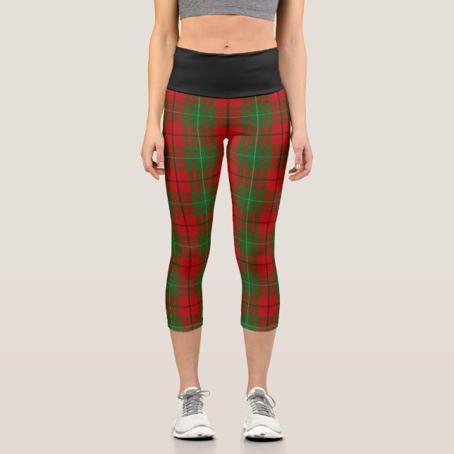 Classic Clan MacAulay Tartan Kariert Capri Leggings (Vorderseite)