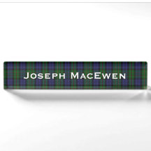 Classic Clan MacEwen Custom Desk Namplate