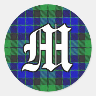 Classic Clan MacKay Tartan Monogramm Runder Aufkleber