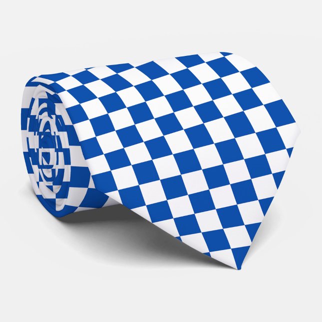 Classic cobalt blue checkerboard krawatte (Von Creator hochgeladen)
