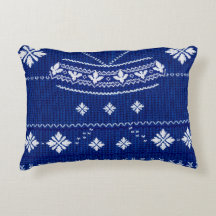 Classic Cobalt Blue & White Nordic Snowflake Knitt