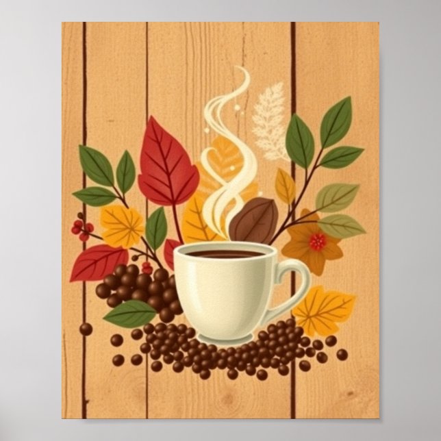 Classic Coffee Illustration Poster (Vorne)