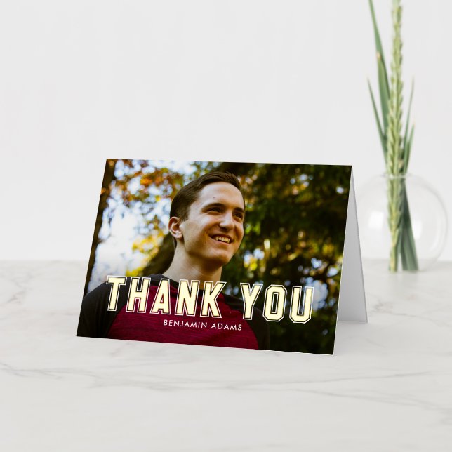 Classic Collegiate FOIL Graduation Carte de remerc (Recto)