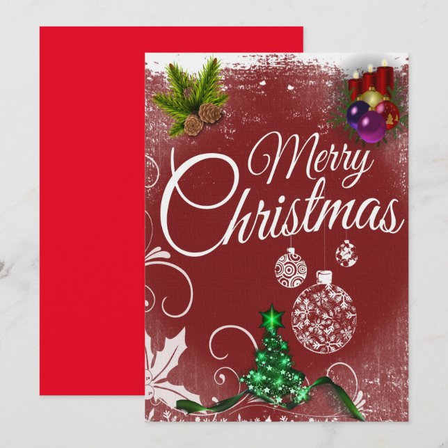 Classic Colorful Frohe Weihnachten (Vorne/Hinten)