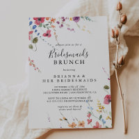 Classic Colorful Wild Bridesmaids Brunch Dusche
