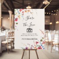 Classic Colorful Wild Teilen Sie die Liebe Hashtag