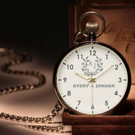 Classic Couple Name Minimalist Design  Initials Armbanduhr