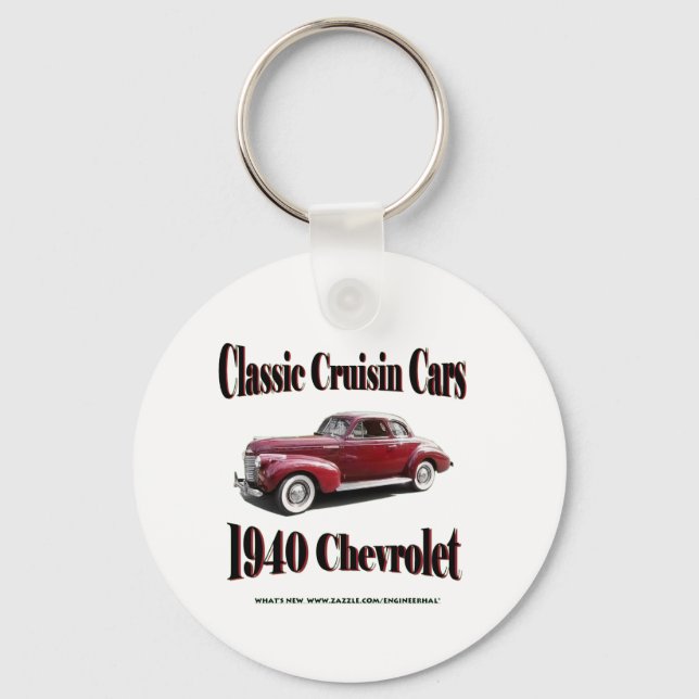 Classic Cruisin Cars 1940 Chevrolet Schlüsselanhänger (Vorderseite)