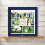 Classic Custom Monogram Family Foto Collage Leinwanddruck<br><div class="desc">Lass dein Familienglanz mit dieser klassischen, kundenspezifischen Foto-Collage. Laden Sie einfach 6 Ihrer Lieblings-Fotos hoch und fügen Sie dann Ihr Monogramm Initial-, Familienname und Jahr zum zentralen Platz mit einem Leinenlook vor dem Hintergrund hinzu. Ändern Sie die Hintergrundfarbe in JEDE Farbe - klicken Sie einfach auf "Anpassen" und dann auf...</div>