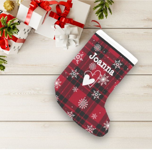 Classic Custom Red Pattern Weihnachtszeit Strumpf Kleiner Weihnachtsstrumpf (Von Creator hochgeladen)