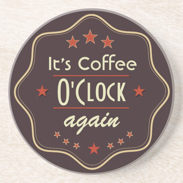 Classic Custom Text Retro Label Getränkeuntersetzer (Vorne)