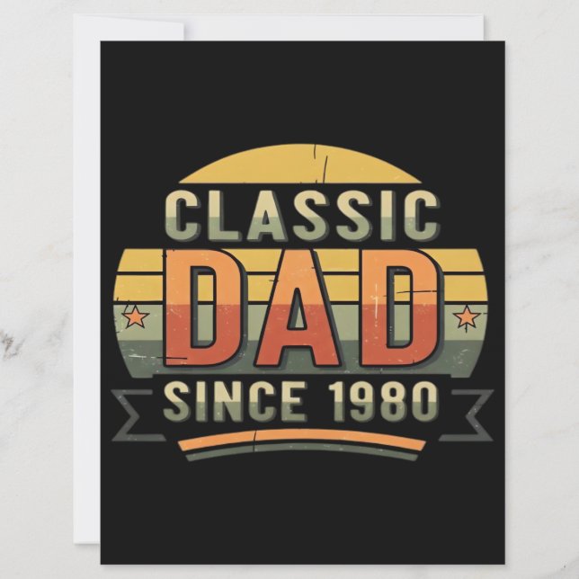 Classic Dad Since 1980  Vintage Retro  (Vorderseite)