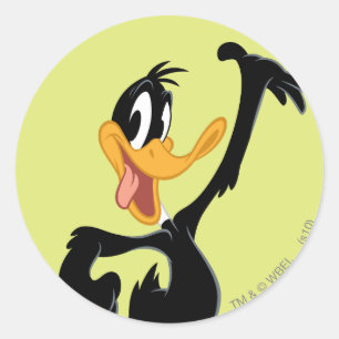 Classic DAFFY DUCK™ Runder Aufkleber
