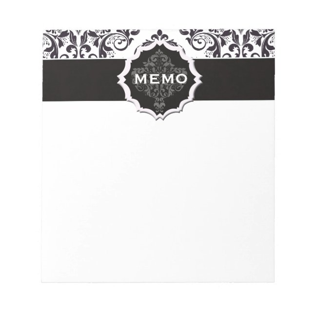 Classic Damask Notizblock (Vorderseite)