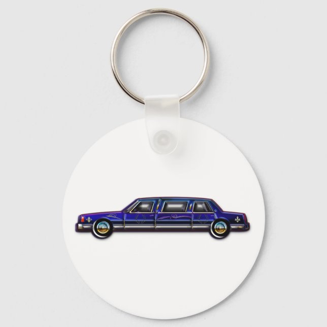 Classic Dark Blue Limo Schlüsselanhänger (Vorderseite)