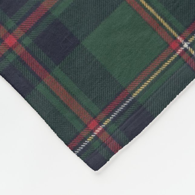 Classic Dark Blue Red Green Plaid Pattern Fleecedecke (Ecke)