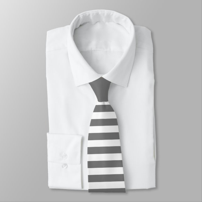 CLASSIC DARK GRAY STRIPED KRAWATTE (Gebunden)